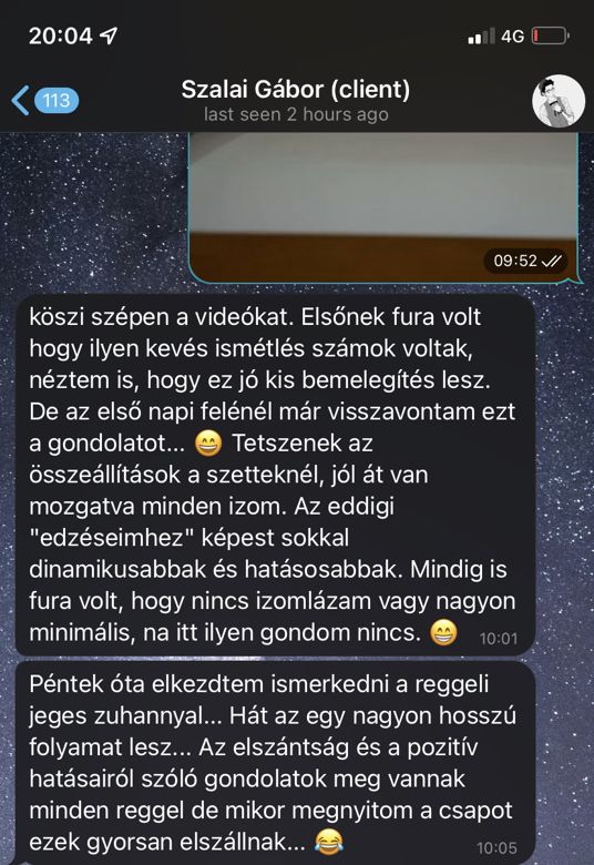 Kliens visszajelzés