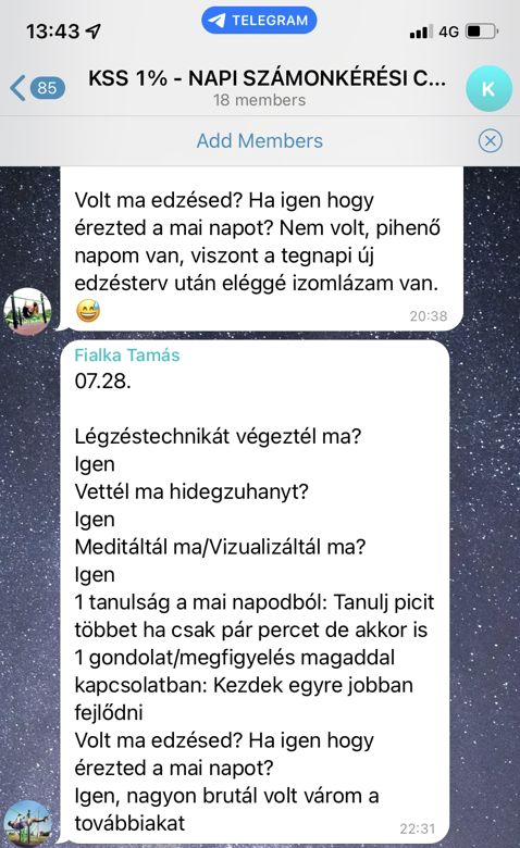 Kliens visszajelzés